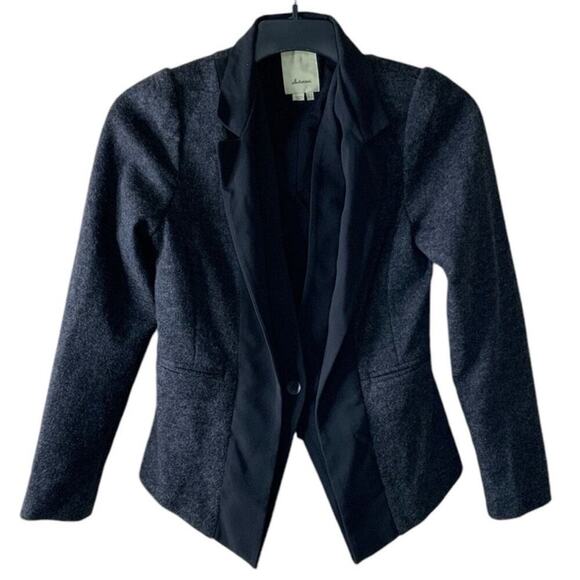 Elevenses Blazer Jacket Womens 12 Wool Blend One Button Tailored Fit Workwear - Picture 5 of 11